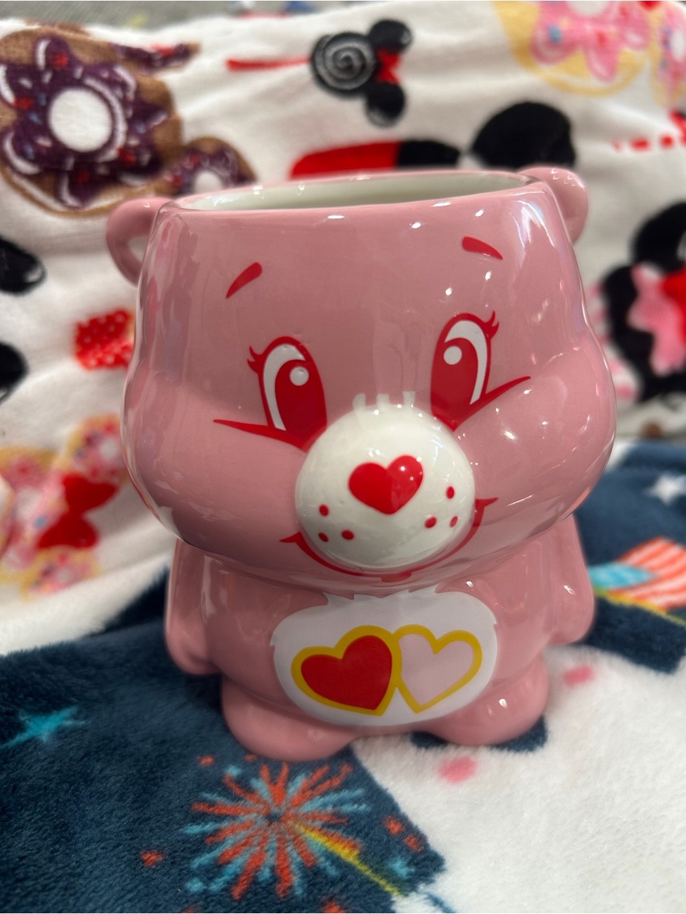 Pink Ceramic Heart Care Bear Mug